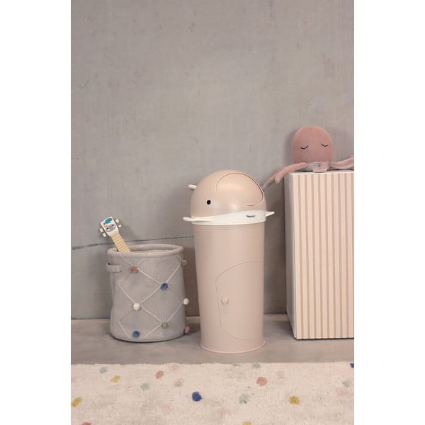 Coș de gunoi bej pentru scutece din plastic 25 l Whale – Kindsgut-image-1