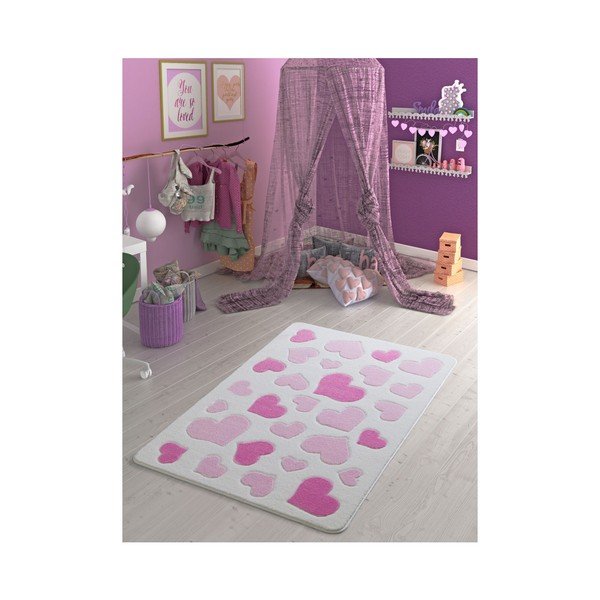 Covor pentru copii Sweet Love Pink, 100 x 150 cm-image-1