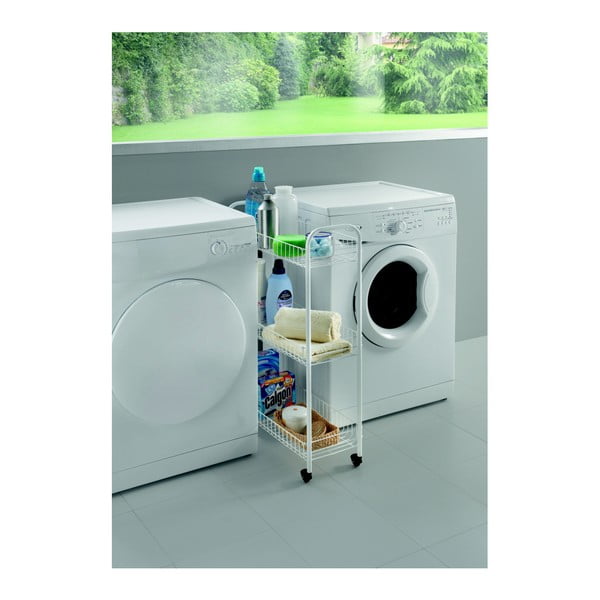 Cărucior mobil cu 3 rafturi pentru baie Metaltex Laundry, 23 x 84 cm-image-3