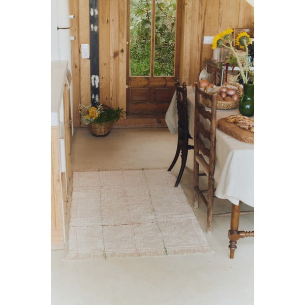 Covor crem lavabil, țesut manual din bumbac 90x130 cm Color Lines – Lorena Canals-image-4