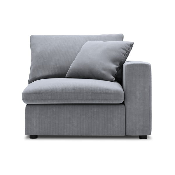 Modul cu tapițerie din catifea pentru canapea colț de dreapta Windsor & Co Sofas Galaxy, gri