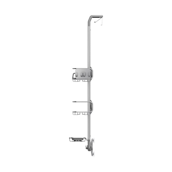 Raft de baie telescopic din metal gri - simplehuman-image-4