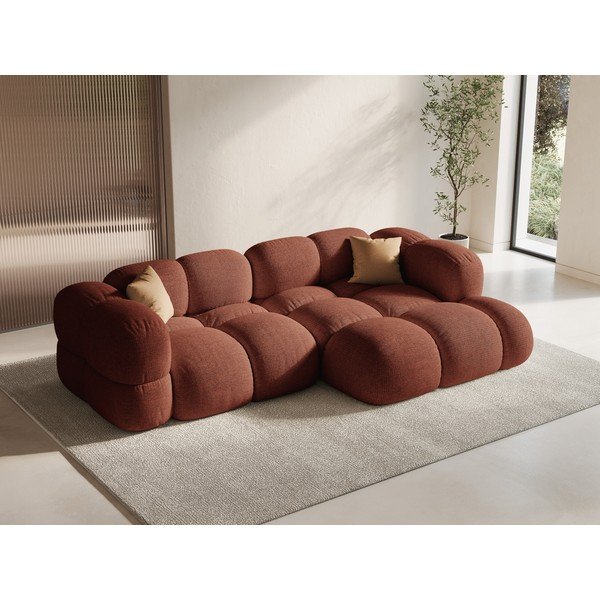 Colțar cărămiziu (cu colț pe partea dreaptă/cu șezlong) Loretto – Cosmopolitan Design-image-1