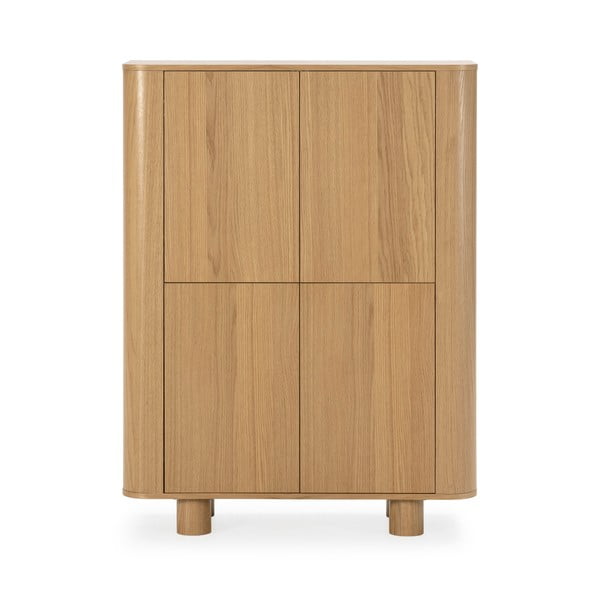 Dulap în culoare naturală cu aspect de lemn de stejar 100x133x40 cm Padoc – MOME