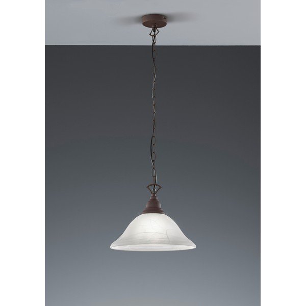 Lustră gri închis din metal cu abajur din sticlă ø 33,5 cm Country – Reality-image-1