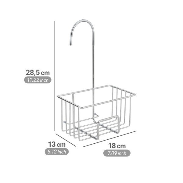 Raft pentru baie argintiu lucios de agățat din oțel inoxidabil Milito – Wenko-image-4