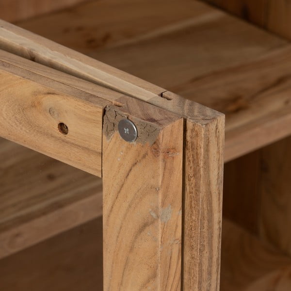 Vitrină în culoare naturală din lemn de acacia 180x80x40 cm Creel – Ixia-image-4