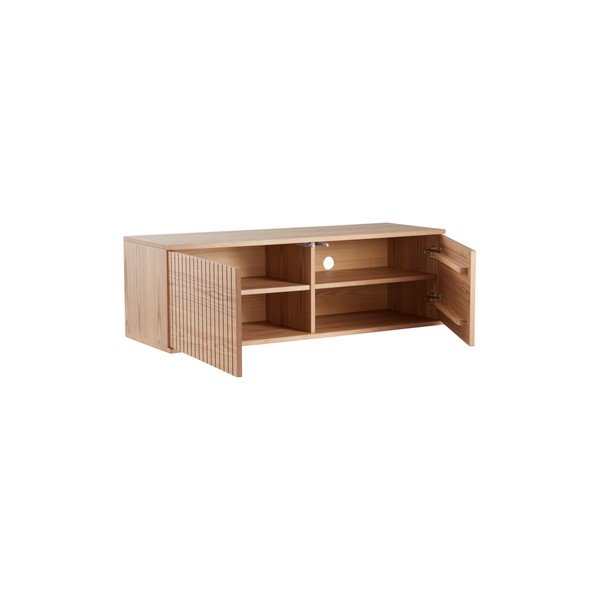 Comodă TV în culoare naturală cu aspect de lemn de frasin 120x38x40 cm Sandviken – Jotex-image-2