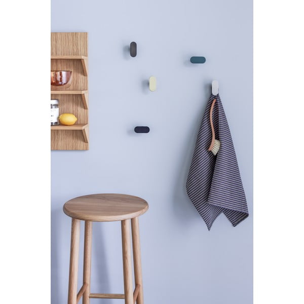 Cârlig argintiu de montat pe perete din metal Piccolo – Hübsch-image-1