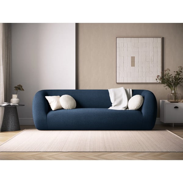 Canapea albastră cu tapițerie din stofă bouclé 230 cm Essen – Cosmopolitan Design-image-1