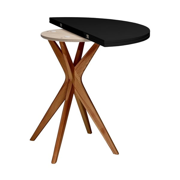 Masă de dining rotundă extensibilă 45x90 cm Jubi – Ragaba-image-3