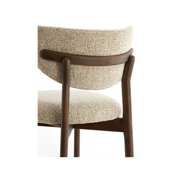 Scaun de dining maro/crem tapițat Trosa – Light & Living-image-4