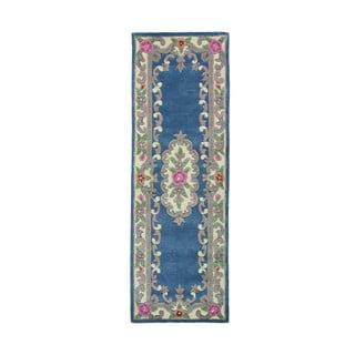 Covor din lână Flair Rugs Aubusson, 67 x 210 cm, albastru