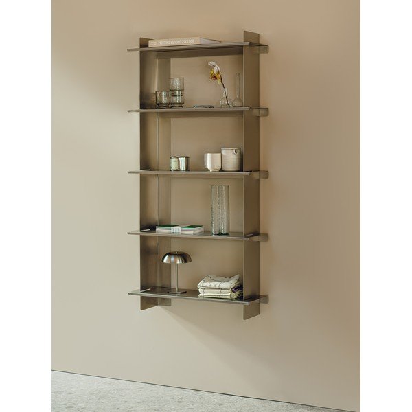 Raft argintiu etajat din oțel inoxidabil 70 cm Tivo Shelving Unit - 5-tier – noo.ma-image-2