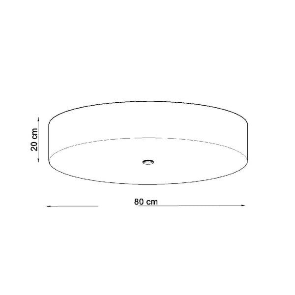 Plafonieră neagră cu abajur din sticlă ø 80 cm Herra - Sollux-image-4