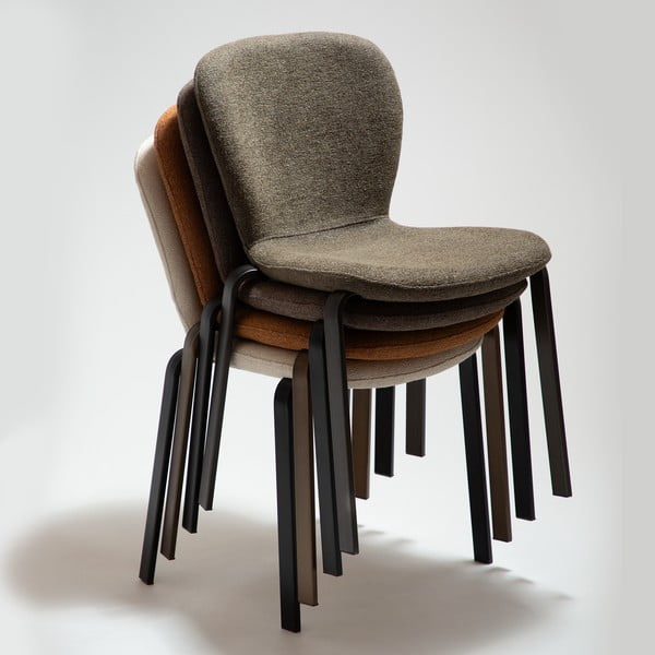 Scaun de dining kaki tapițat Heap – DAN-FORM Denmark-image-1