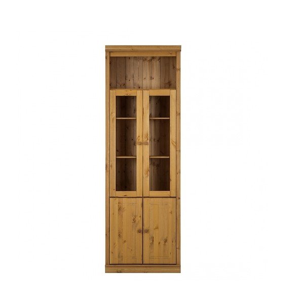 Uși din sticlă și lemn de pin pentru biblioteca Støraa Annabelle, culoare naturală-image-2