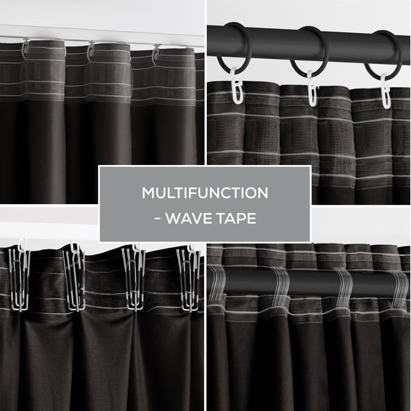 Draperie neagră dimout (semi-opacă) din catifea 140x270 cm – Restilo-image-4