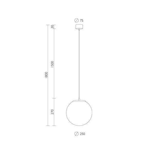 Lustră cu cablul negru și detalii argintii Sotto Luce Tsuri, ∅ 25 cm, alb-image-1