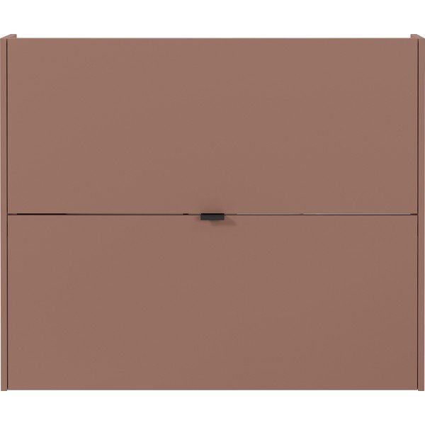 Pantofar maro cu deschidere înclinată/suspendat cu aspect de lemn de stejar 100x83x18 cm Ameca – Germania-image-2