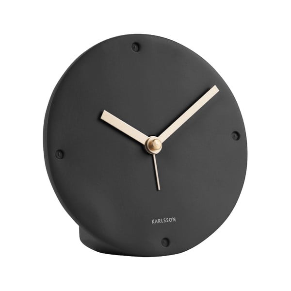 Ceas cu alarmă Karlsson Mantel, negru, ø 12 cm