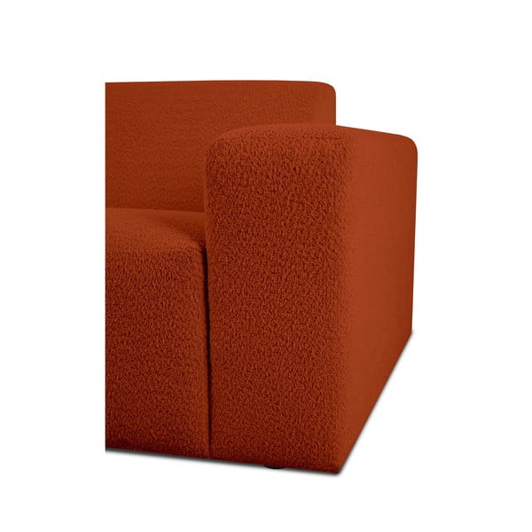 Colțar cărămiziu cu tapițerie din stofă bouclé (cu colț pe partea stângă ) Roxy – Scandic-image-3