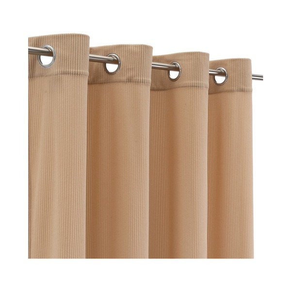 Draperie maro deschis din catifea reiată 140x260 cm Merely – Casa Selección-image-2