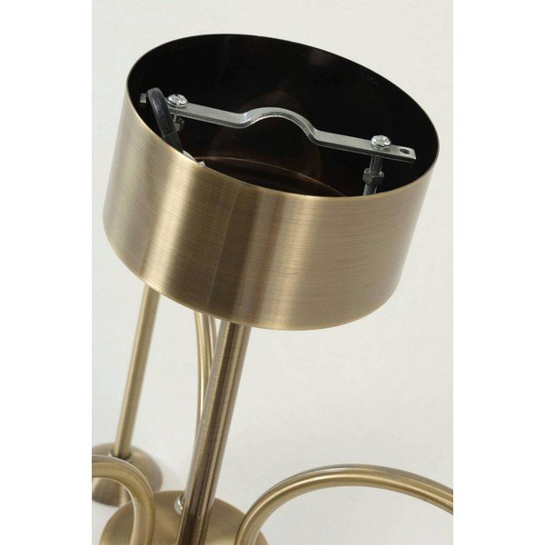 Plafonieră albă/alămie cu intensitate reglabilă din sticlă opal ø 42 cm Marne – Jotex-image-4