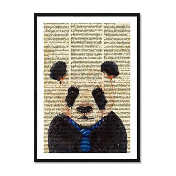 Tablou/poster înrămat Really Nice Things Newspaper Panda, 40 x 60 cm
