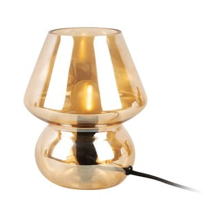 Veioză din sticlă Leitmotiv Glass, înălțime 18 cm, maro deschis