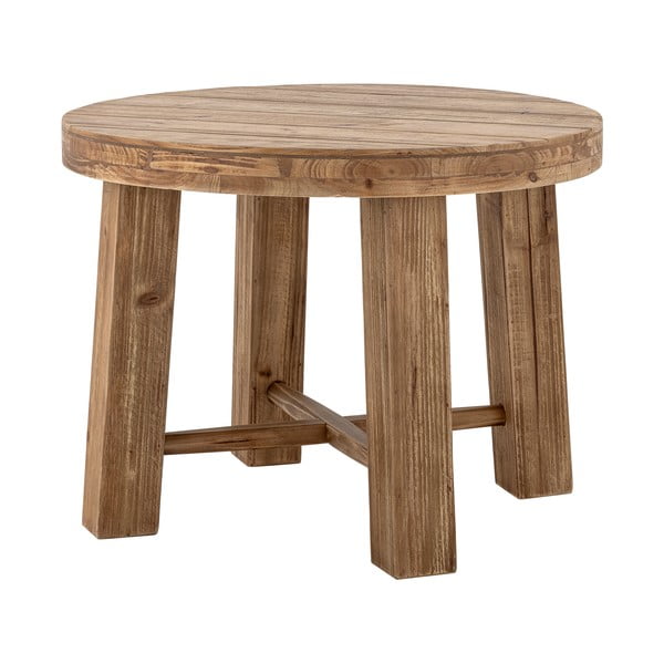 Măsuță de cafea în culoare naturală închisă rotundă cu aspect de lemn exotic ø 60 cm Emmett – Bloomingville