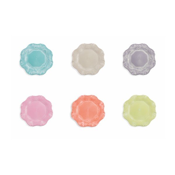 Set 6 farfurii din plastic Villa d'Este Duchess,⌀ 34,5 cm, multicolor
