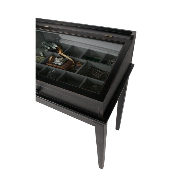 Masă tip vitrină BePureHome, negru-image-4