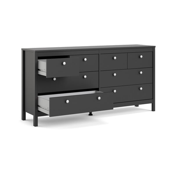 Comodă neagră joasă 159x80 cm Madrid – Tvilum-image-3