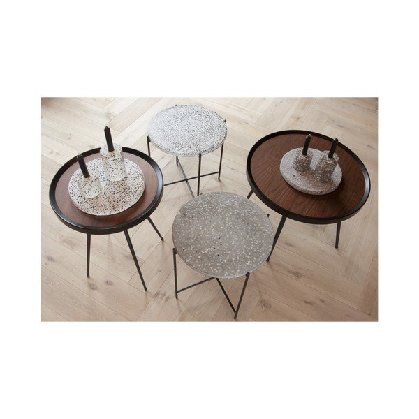 Măsuţă auxiliară Leitmotiv Terrazzo Uno, gri-image-4