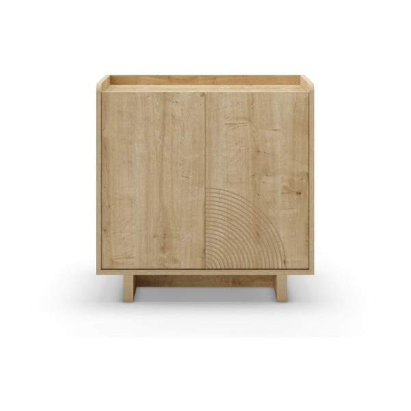 Dulap în culoare naturală cu aspect de lemn de stejar 80x80x40 cm Daira – Marckeric