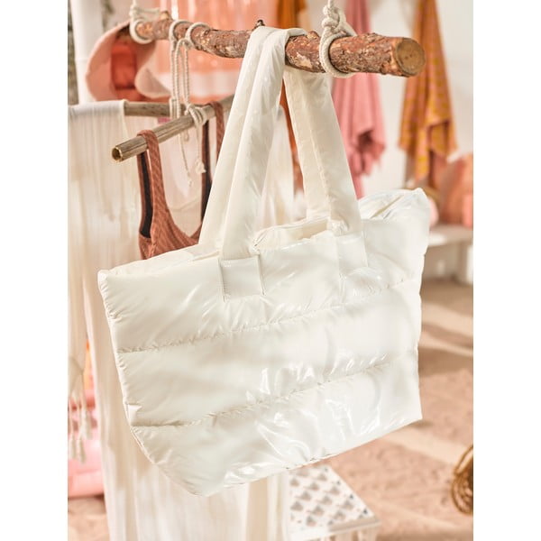 Geantă de plajă Sunnylife Puffer, alb-image-1