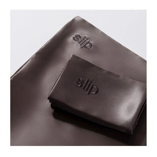 Față de pernă din mătase 51x76 cm Charcoal – slip-image-3