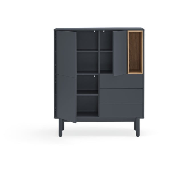 Comodă înaltă gri închis 100x120 cm Corvo - Teulat-image-4