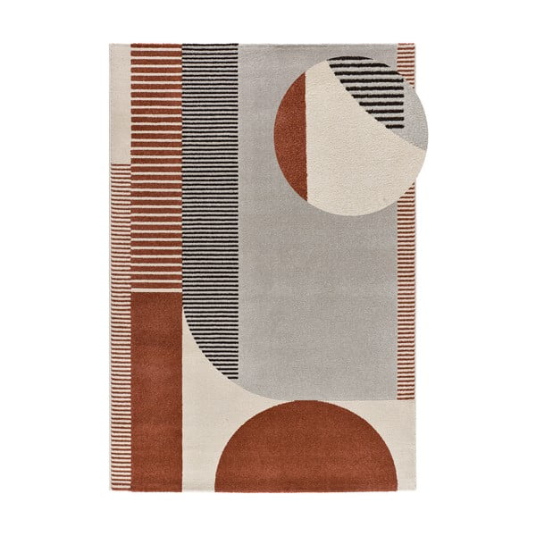 Covor roșu-gri 160x230 cm Gaia – Universal