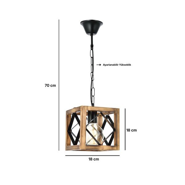 Lustră din lemn de brad Zikzak Rustik-image-2
