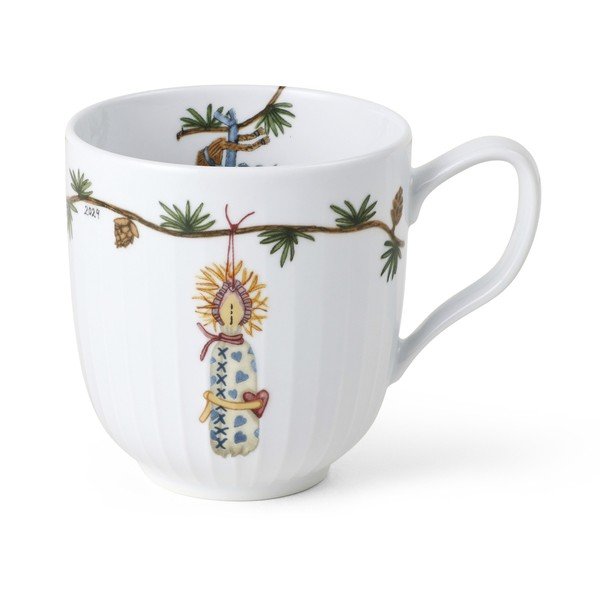 Cană albă din porțelan 330 ml  cu model de Crăciun Hammershøi Christmas – Kähler Design