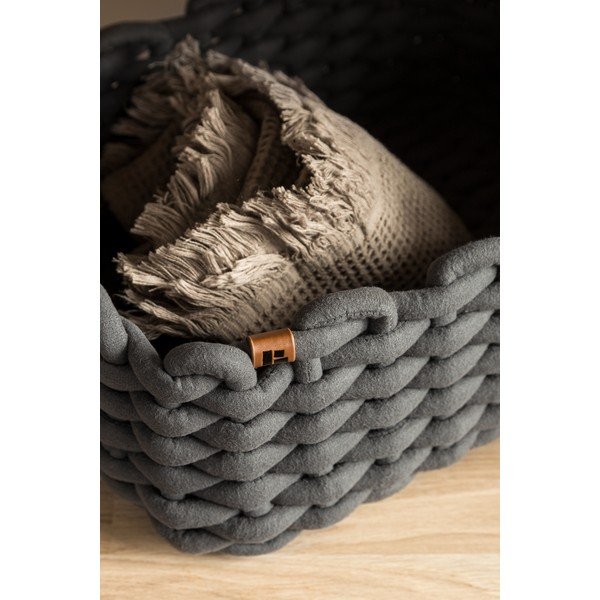 Coș de depozitare din material textil 35x25x14 cm Peach Skin M – Bigso-image-2