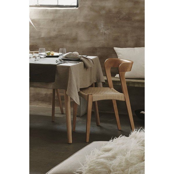 Scaun de dining în culoare naturală din lemn de ulm Vikdalen – Jotex-image-2