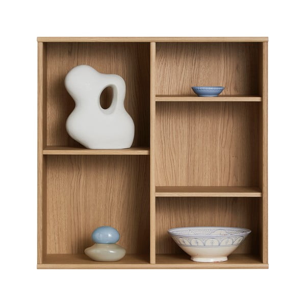 Bibliotecă în culoare naturală cu aspect de lemn de stejar suspendată 70x70 cm Mistral – Hammel Furniture-image-2