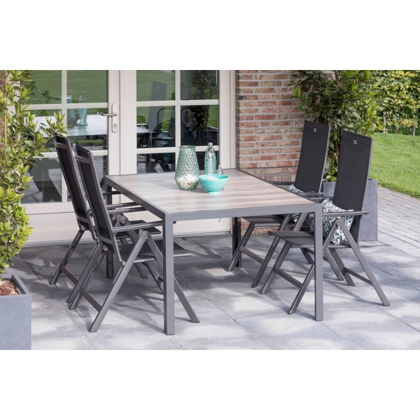 Scaun de grădină gri închis din metal Aruba – Hartman-image-3