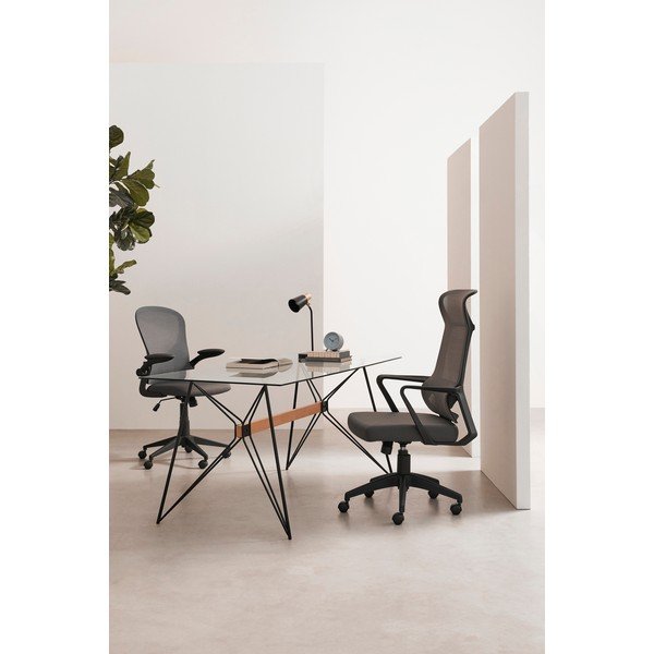 Scaun de birou gri tapițat Kempton – Yes Everyday-image-1