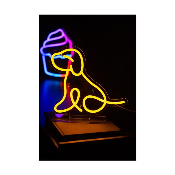 Veioză pentru copii galbenă Sitting Dog – Leitmotiv-image-1