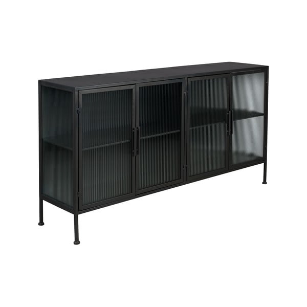 Vitrină neagră din metal 150x80 cm Boli – Dutchbone-image-2