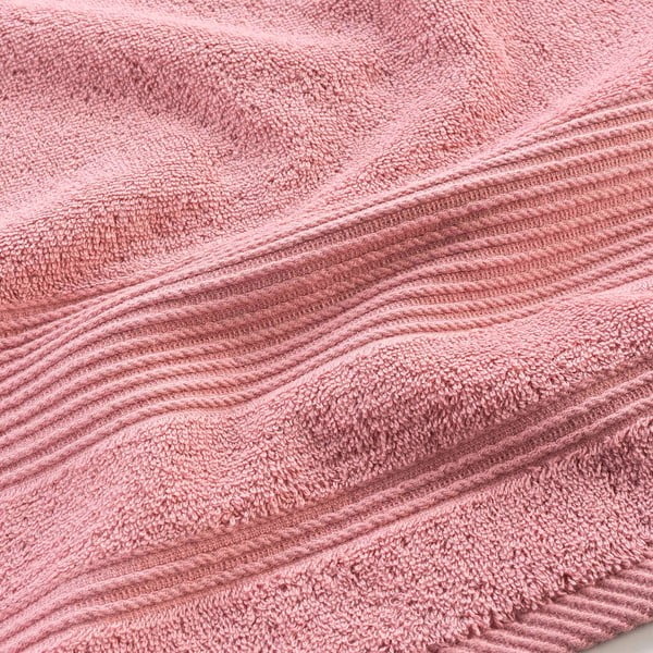 Prosop roz din bumbac din frotir 90x150 cm Tendresse – douceur d'intérieur-image-2